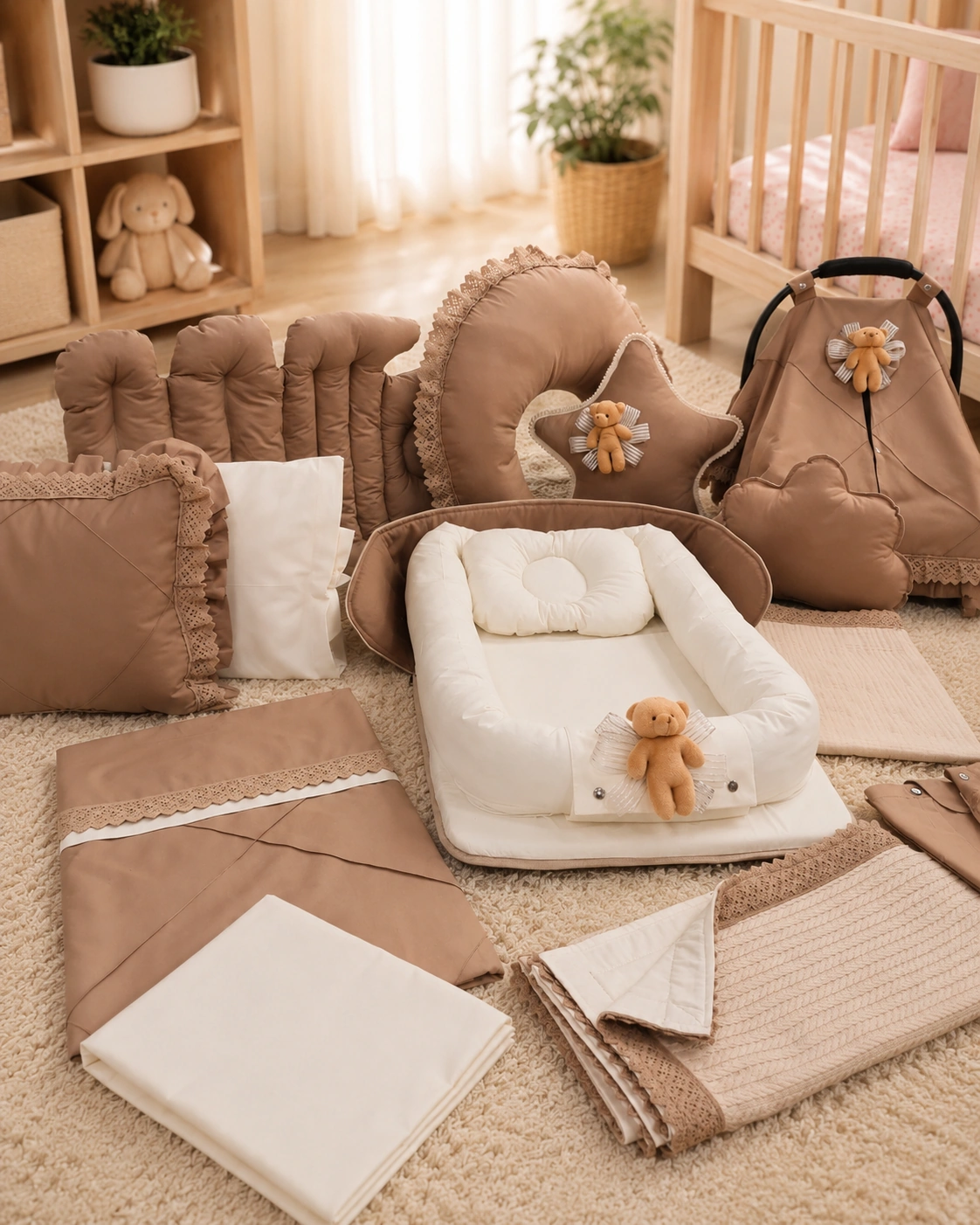 21 PARÇA AYICIKLI ÇANTALI BABYNEST SET