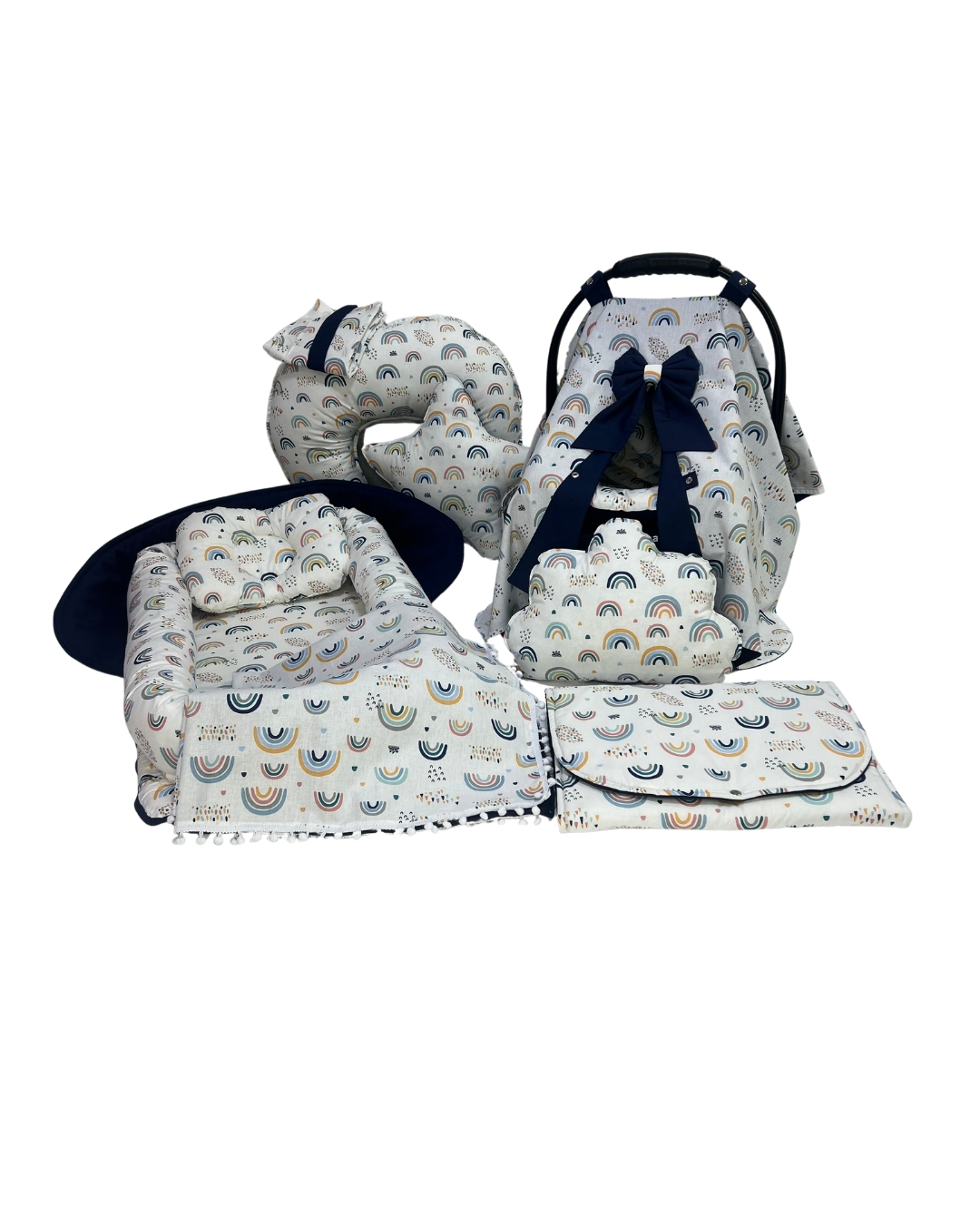 Gökkuşağı 11 Parça Çantalı BabyNest Set
