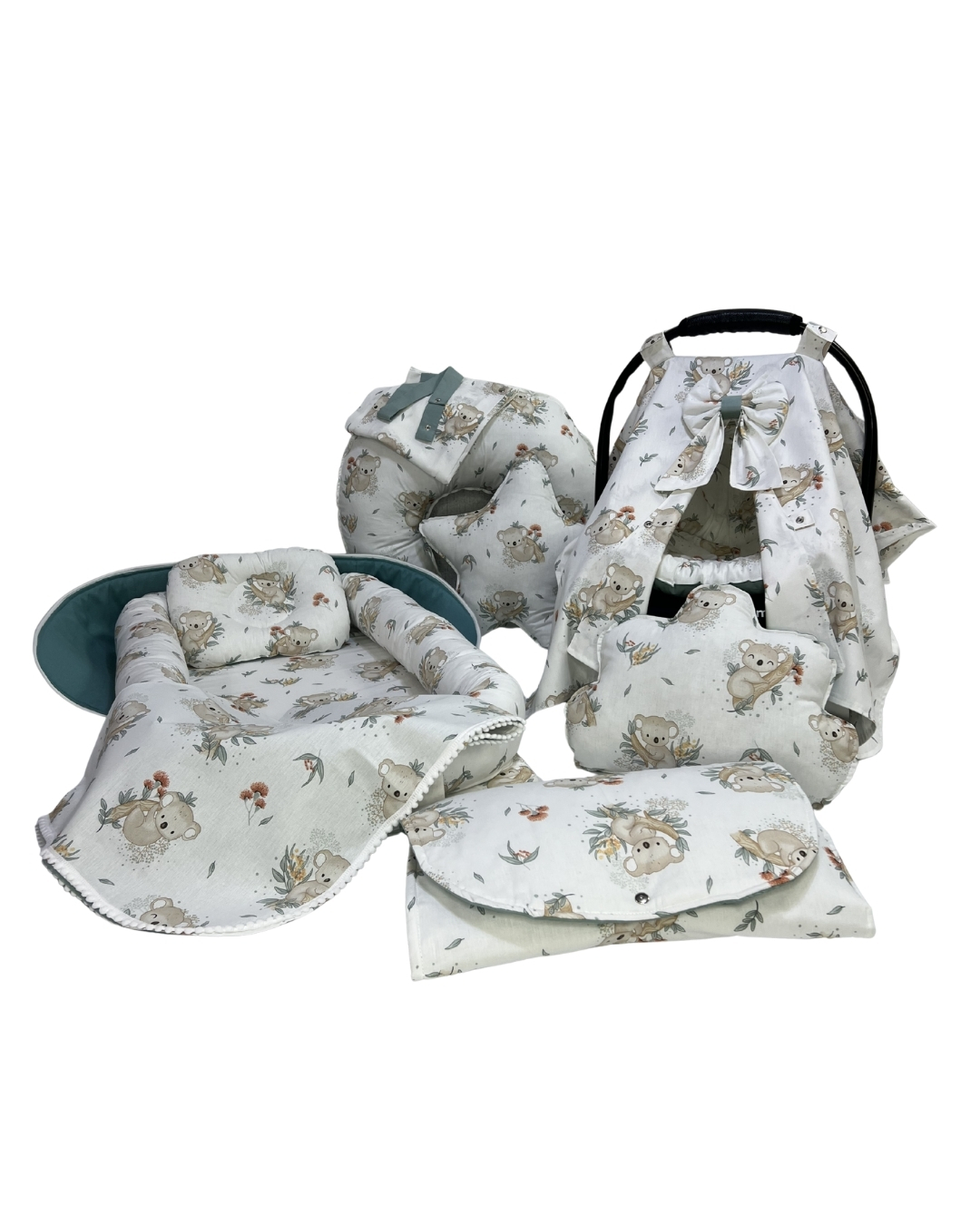 Sevimli Koala 11 parça çantalı Babynest set