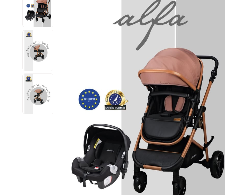 Baby Care Bc-370 Alfa Travel Sistem Bebek Arabas Kahve