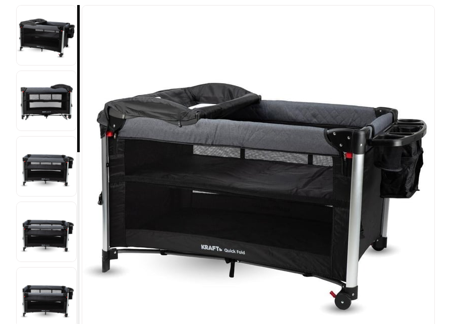 Kraft Quick Fold Oyun Parki 70x110cm-Dark Grey